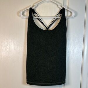 Prana Sports Bra Tank Top Green Black Size Med EUC #1567